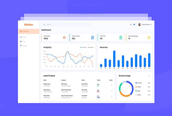Dashboard Web Development Web Design and Digital Marketing Service Provider - Pkdigitech